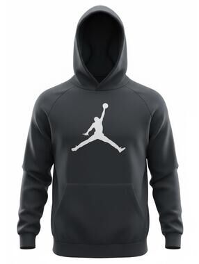 Jordan Black Hoodie with White Jumpman Logo